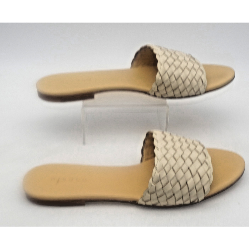 NEW Nisolo Isla Woven Leather Slide Sandals Tan Beige Neutral Women's 8 - Picture 5 of 7